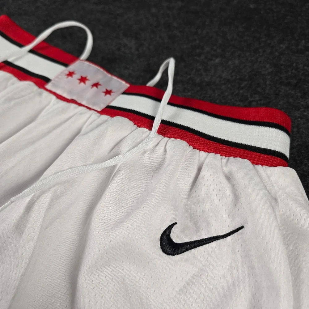 Nike Chicago Bulls NBA Authentic Basketball Shorts White Red Men's Size 48